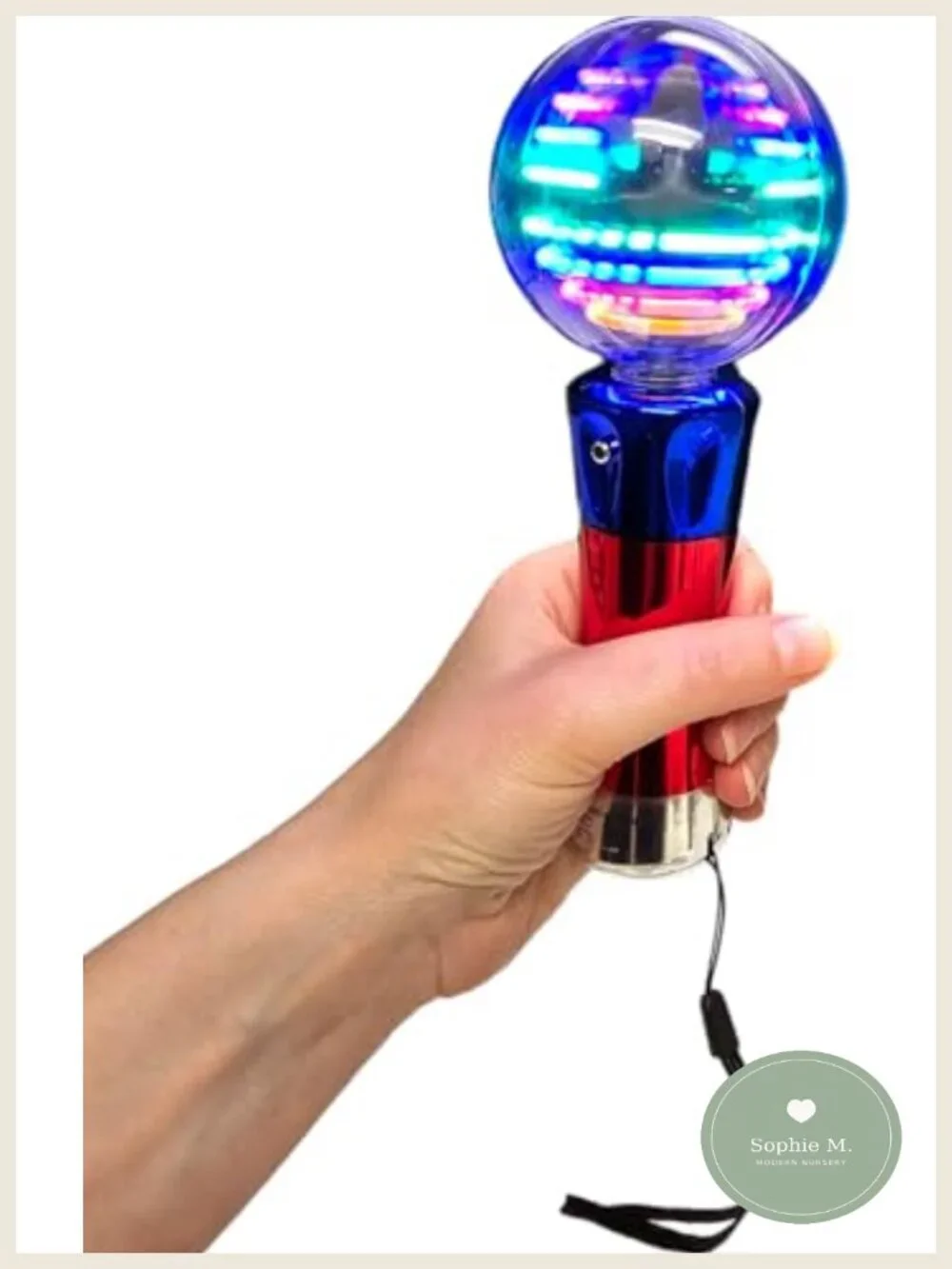 Light-Up Star Magic Spinning Ball Flashing Toy Wand 4 Pack LED Sensory Kids